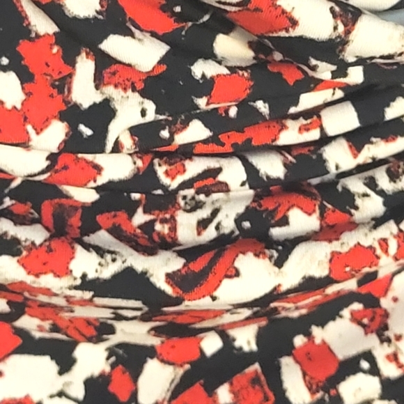 NWOT KASPER Abstract Print Cowl Neck Top - Picture 4 of 10